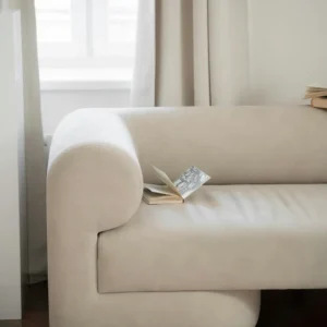 Sillón Tapizado en Lino Beige